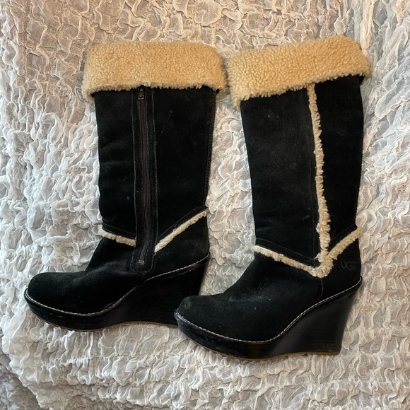 UGG Aubrie Wedge Knee High Boots - Picture 2 of 6